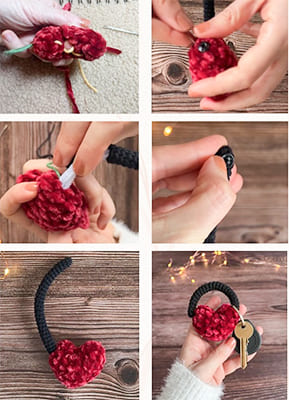 crochet heart keychain (3)