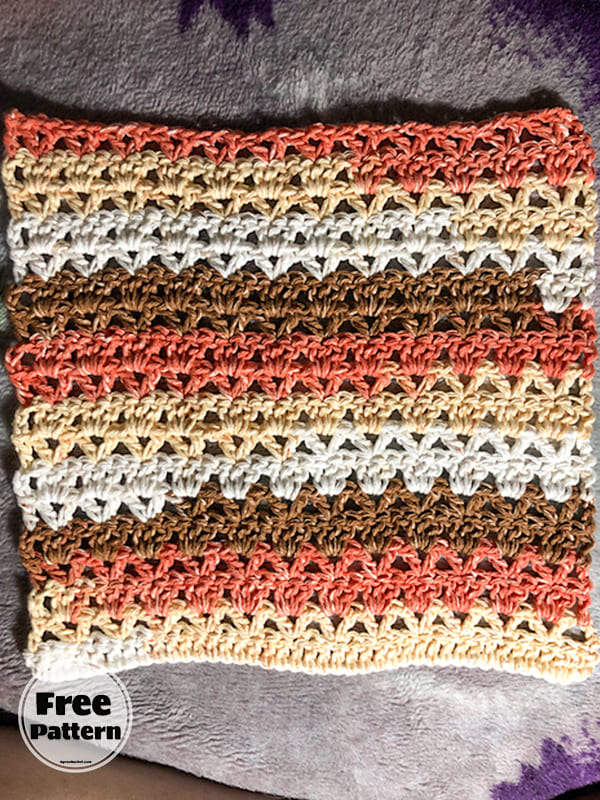 Double Crochet Washcloth Free Pattern For Beginners