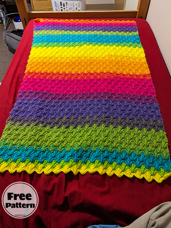Dragon Tunisian Crochet Baby Blanket Free Pattern