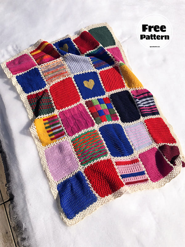 Emotion Squares Tunisian Crochet Blanket Pattern Free