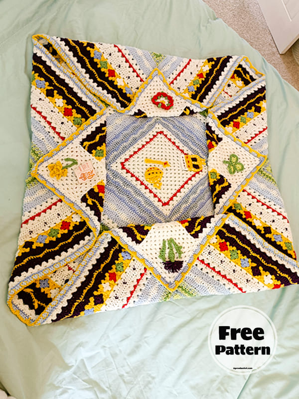 Family Symbol Crochet Blanket Free Pattern