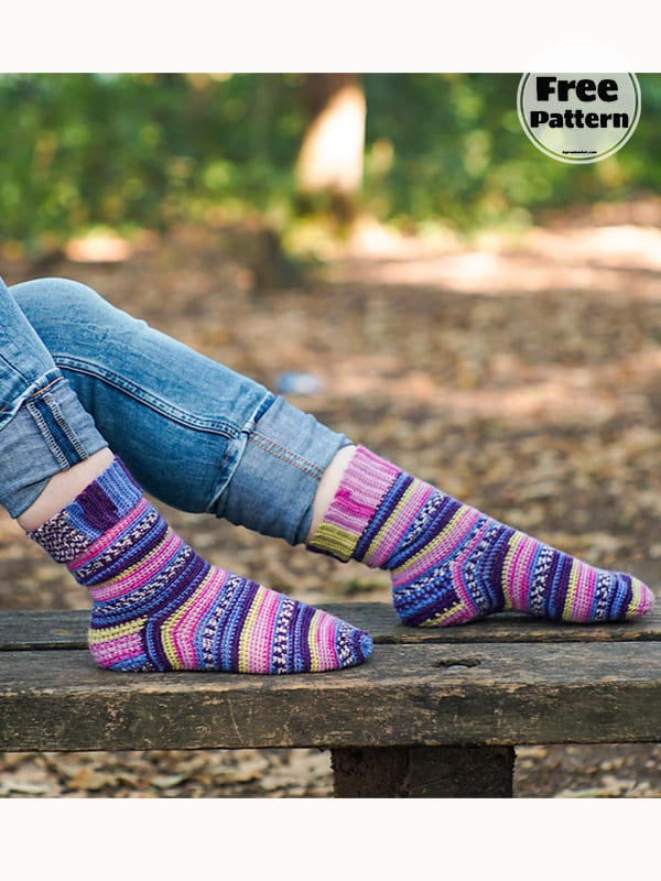 For Family Free Easy Crochet Sock Pattern