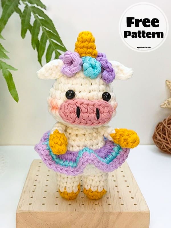 Free Amigurumi Skirted Unicorn Crochet Pattern-2