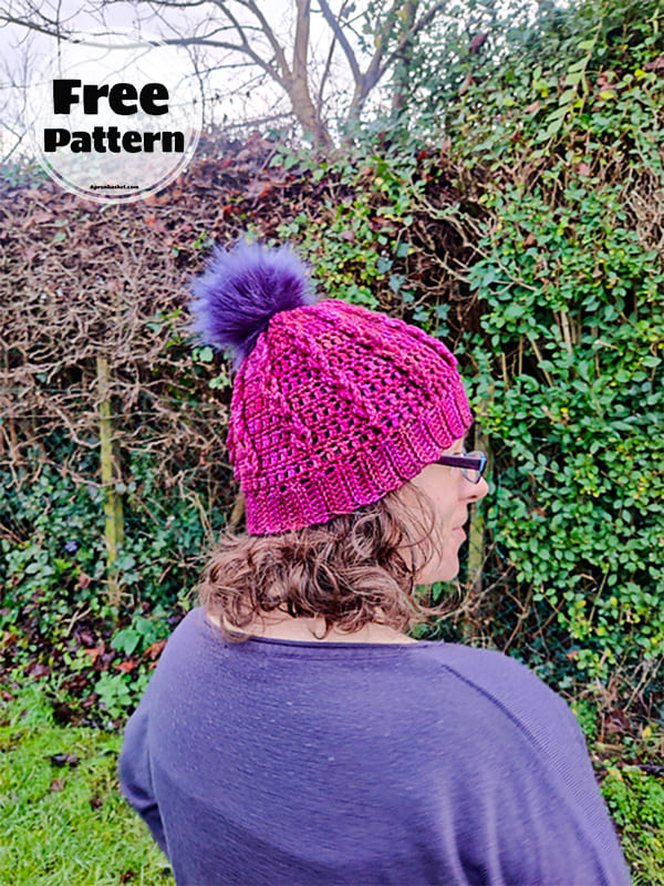 Free Braided Beanie Hat Crochet Pattern-2