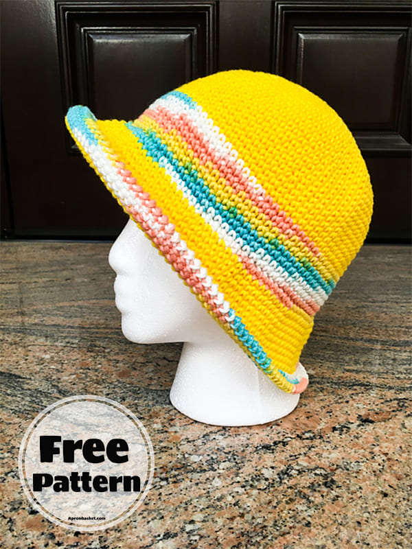 Free Easy Summer Crochet Bucket Hat Pattern (2)