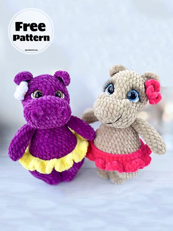 Free PDF Plush Crochet Hippo Pattern-2
