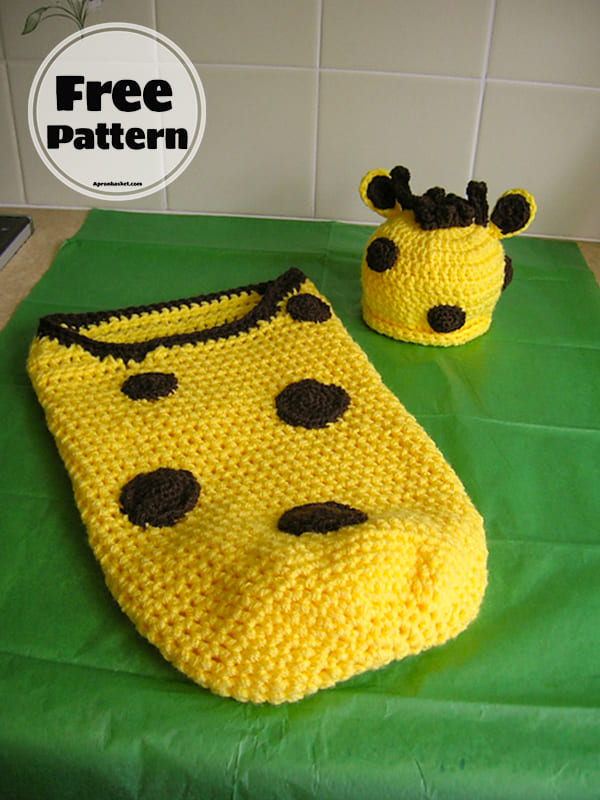 Giraffe Hat And Cocoon Crochet Pattern Newborn Free PDF 