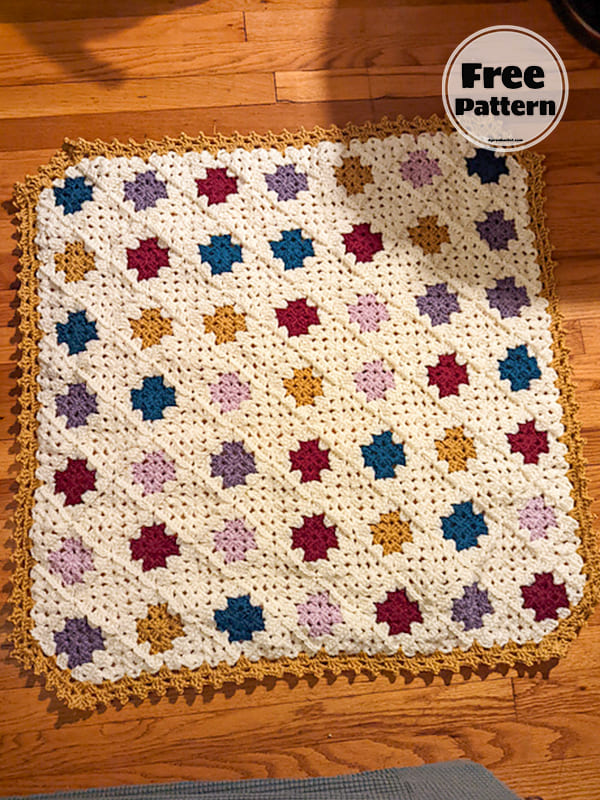 Granny Square Free Baby Blanket Crochet Pattern Easy