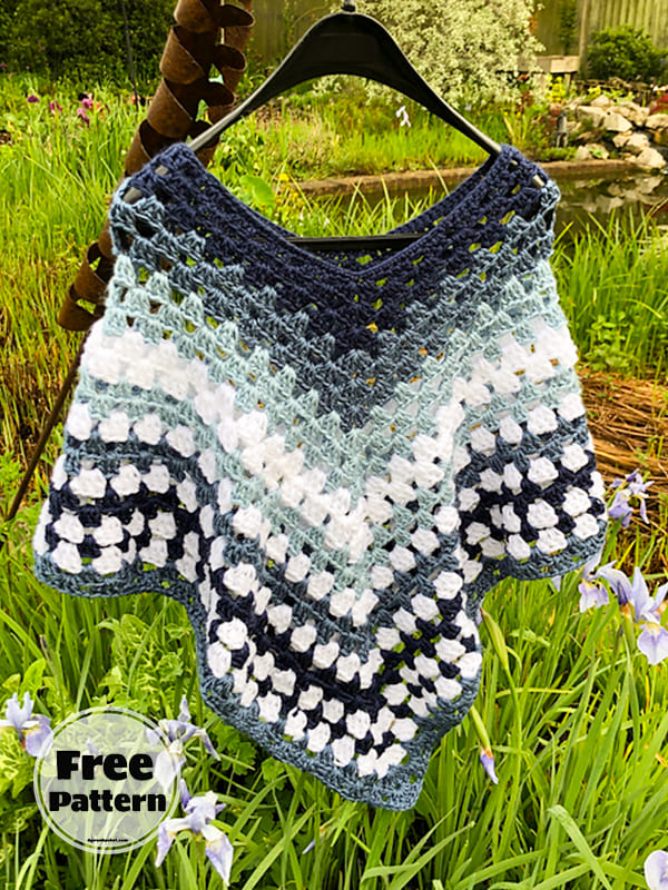 Little Free Childs Poncho Crochet Pattern 