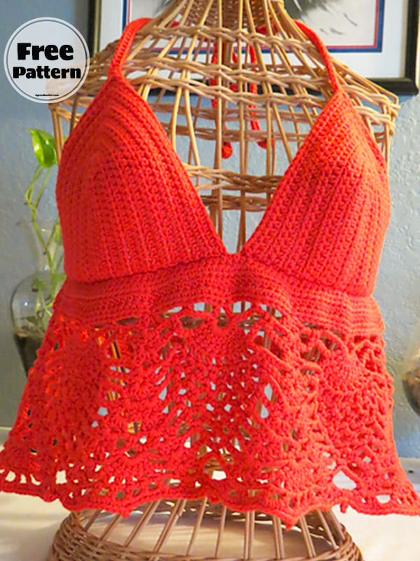 Pineapple Crochet Halter Top Pattern PDF Free 