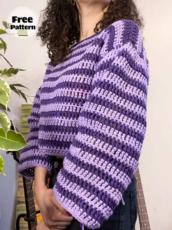 Simple Crochet Pullover Sweater Pattern Free