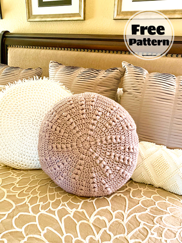 Simple Round Pillow Crochet Pattern Free 