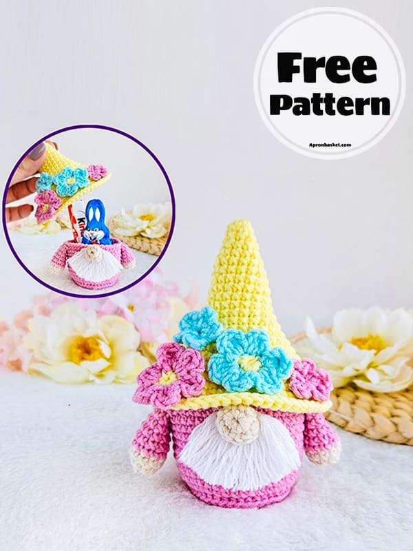 Spring Easter Free Crochet Gnome Pattern (2)