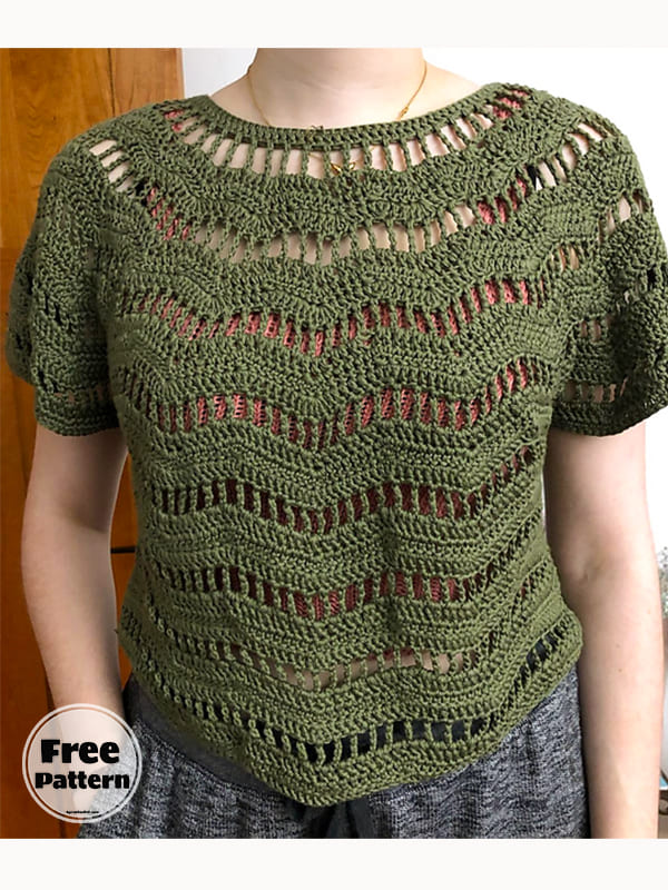 Zig Zag Summer Crochet Shirt Free Pattern