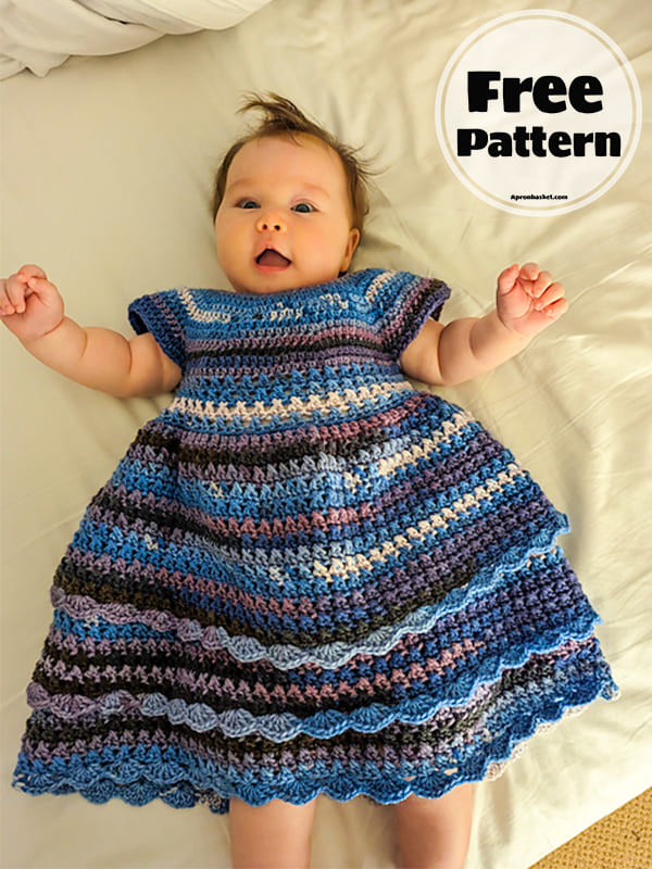 crochet baby dress 0-3 months free pattern (2)