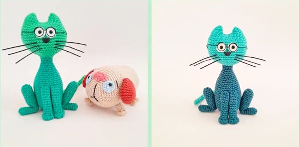 Amigurumi Cartoon Crochet Cat Free PDF Pattern-3