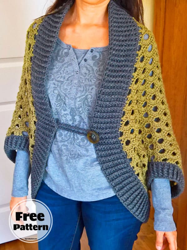 Cardigan Crochet Cocoon Shrug Pattern Free