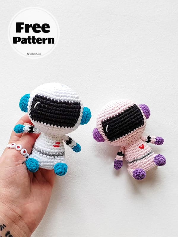 Crochet Mini Astronaut Amigurumi Doll Free Pattern PDF-3