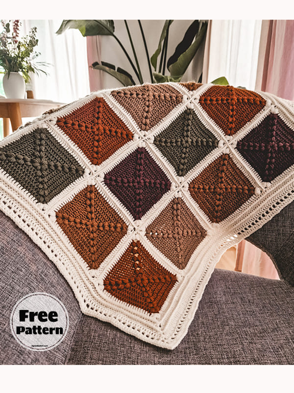 Farmhouse Free Crochet Blanket Pattern Granny Square