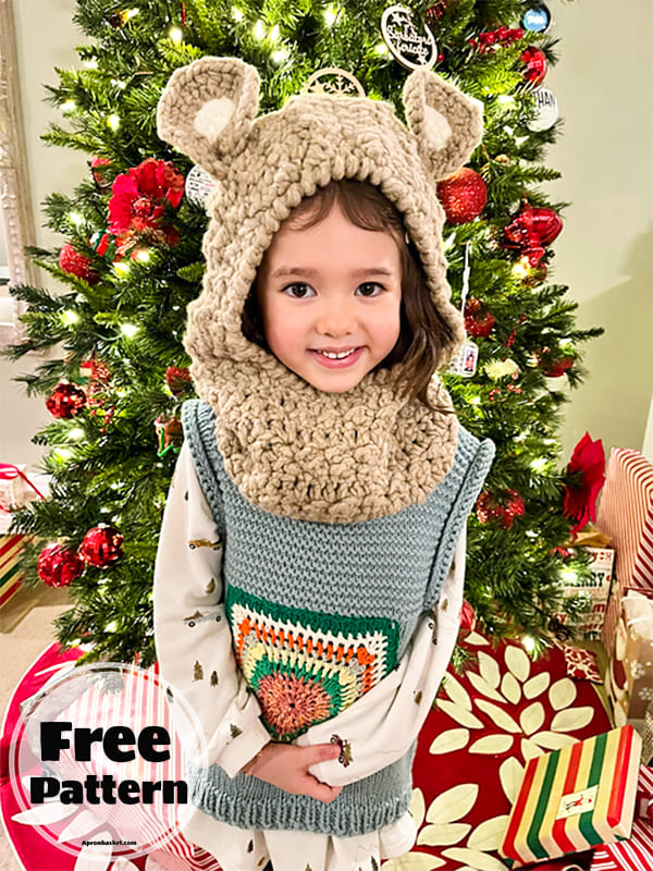 Free Crochet Bear Hood Pattern-2