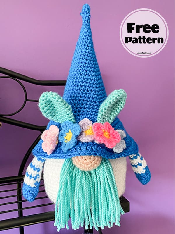 Free Crochet Easter Bunny Gnome Pattern (2)
