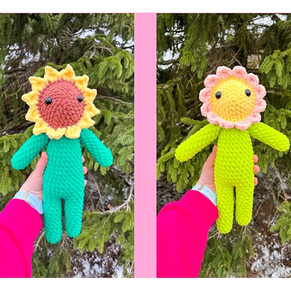 Free Crochet Flower Doll Amigurumi PDF Pattern-3