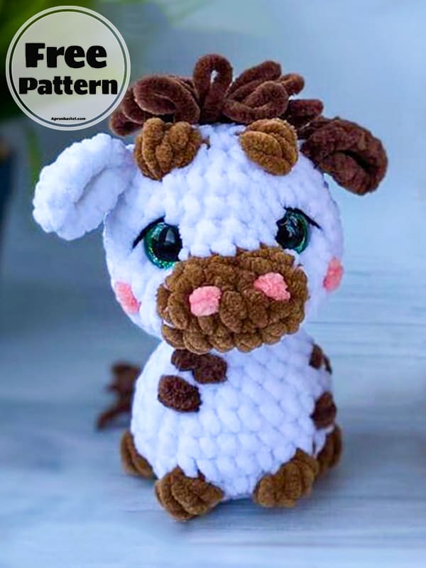 Free Little Amigurumi Cow Crochet Pattern (3)