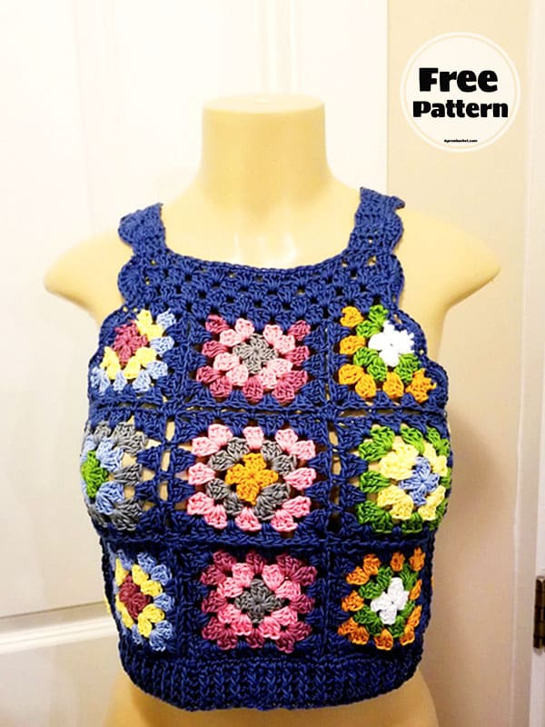 Granny Free Summer Top Crochet Pattern