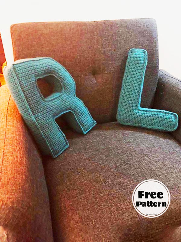 Letters And Numbers Crochet Pillow Design Free Pattern