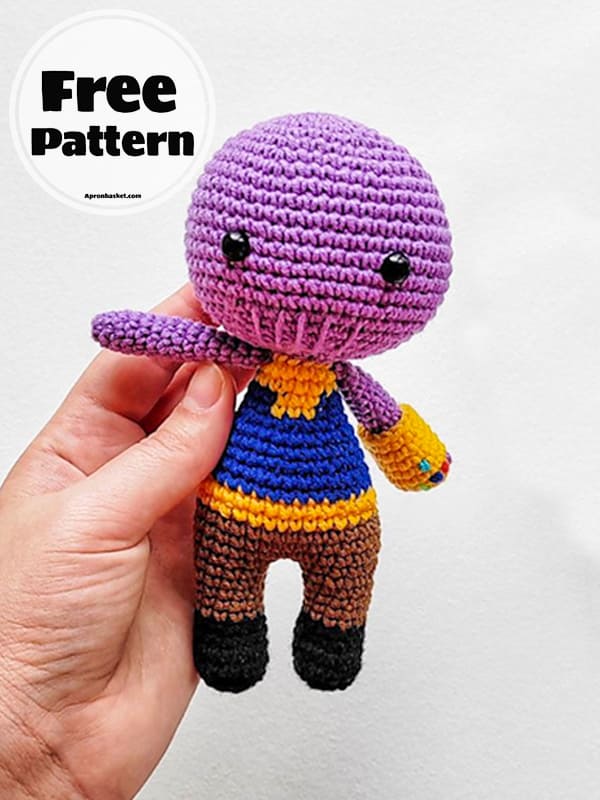 Marvel Thanos Crochet Amigurumi Doll Free Pattern (2)