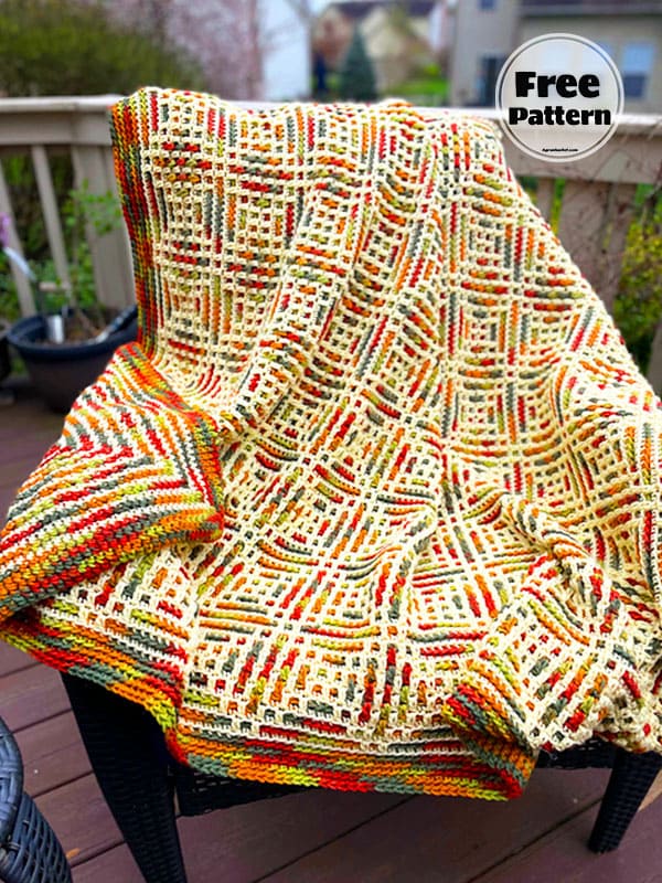 Mosaic Unique Crochet Blanket Pattern Free PDF