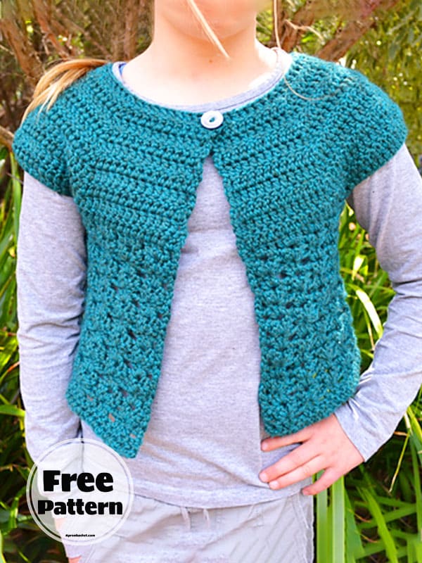 Spring Bolero Crochet Cardigan Pattern For 8 Year Old