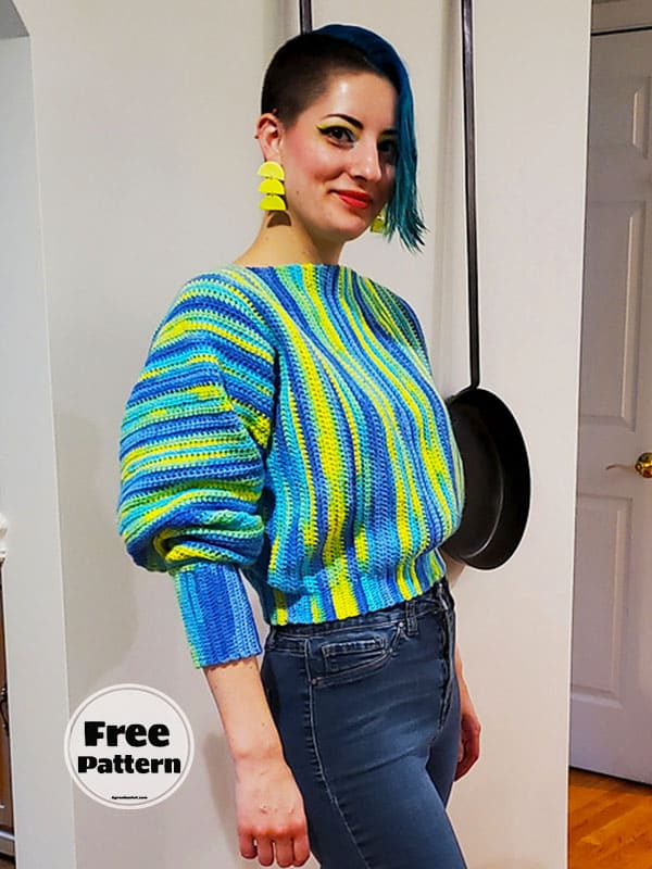 Sunset Simple Crochet Sweater Pattern Free