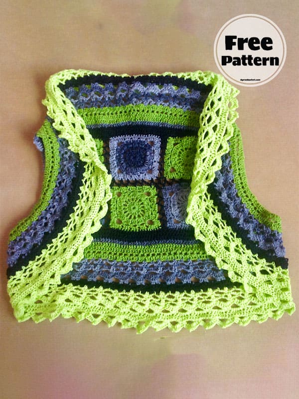 Sweet Squares Bolero Crochet Pattern Free