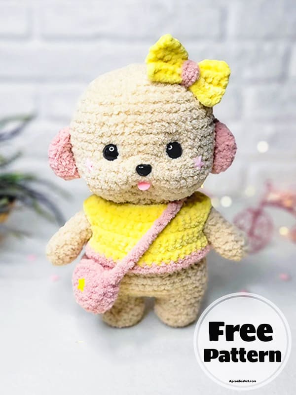 Sweetie Crochet Dog Step By Step Video Tutorial Free Pattern (4)