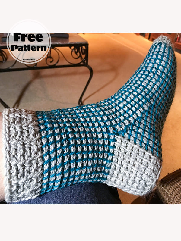 Tunisian Crochet Socks Free Pattern 