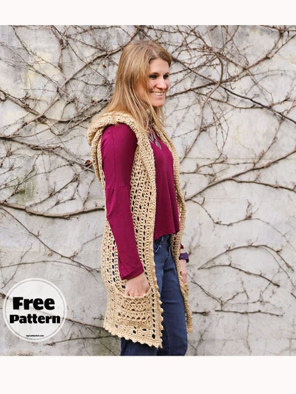 Vest Crochet Hoodie Pattern Free