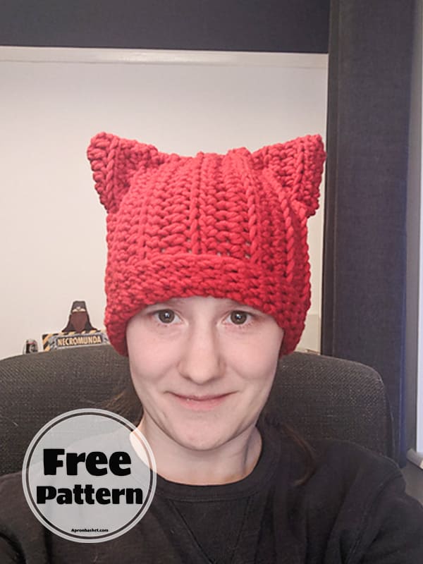 crochet cat ear hat pattern-2