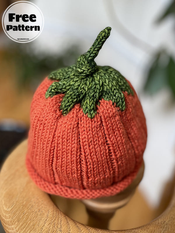 pumpkin baby hat knitting pattern -2