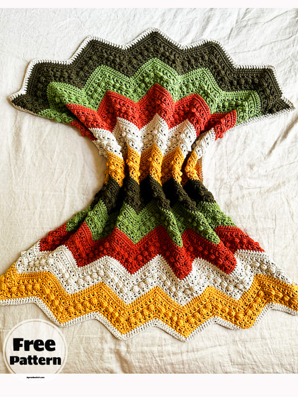 Bobble Blanket Stitch Crochet Free Pattern