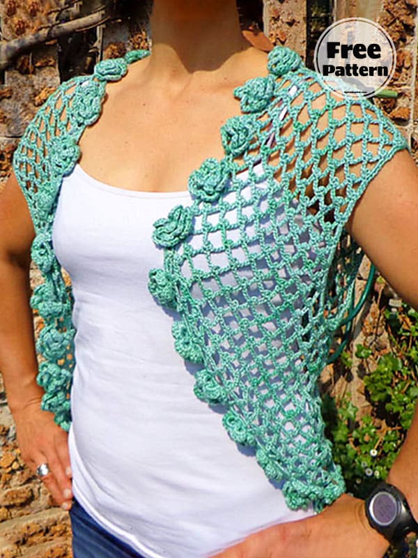 Bolero Crochet Rose Pattern Free