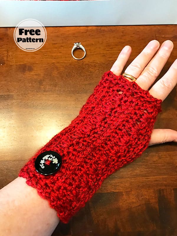 Crochet Lace Fingerless Gloves Free Pattern 