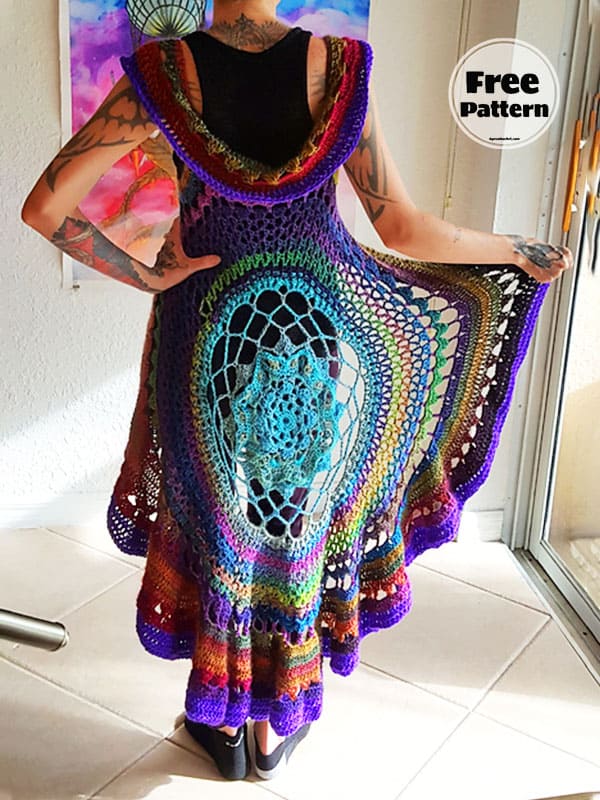 Crochet Mandala Vest Pattern Free
