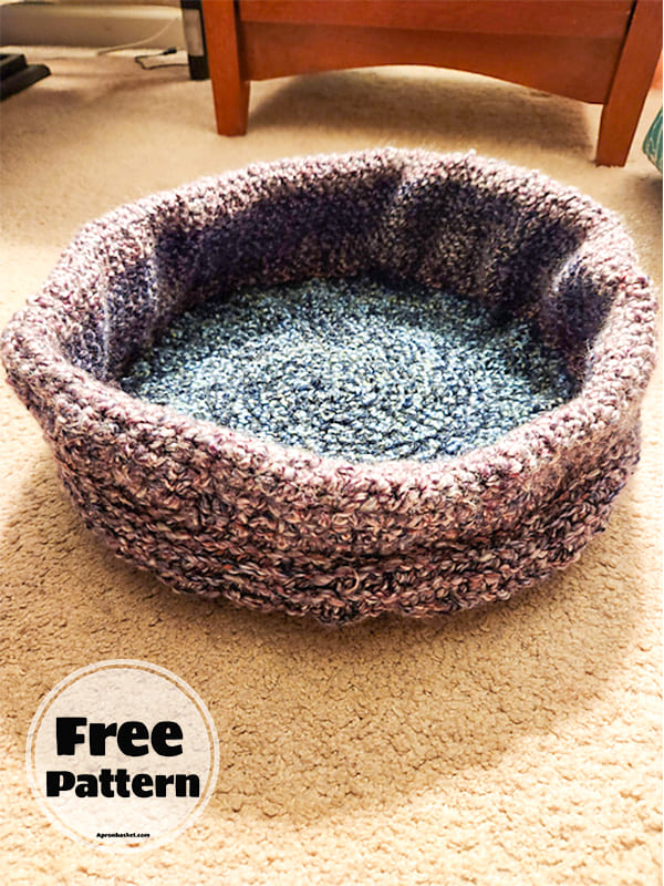 Curl-Up Crochet Cat Bed Free Pattern-2