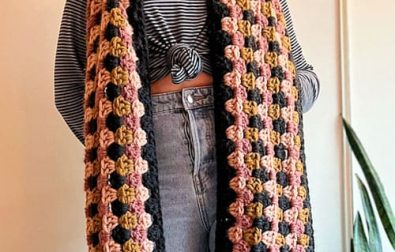 granny-cluster-crochet-scarf-free-pattern
