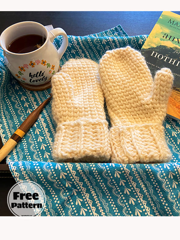 Morning Coffee Free Crochet Mittens Easy Pattern 
