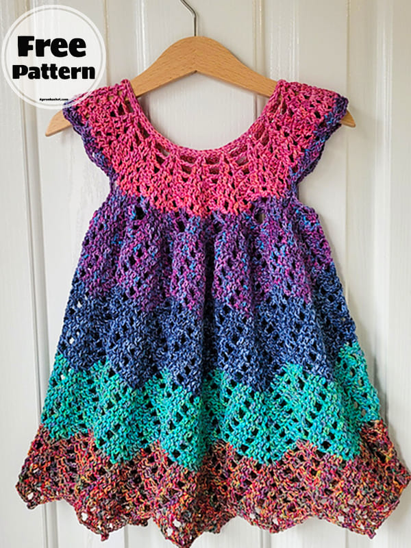 Tulip Crochet Baby Dress 3-6 Months Free Pattern (2)