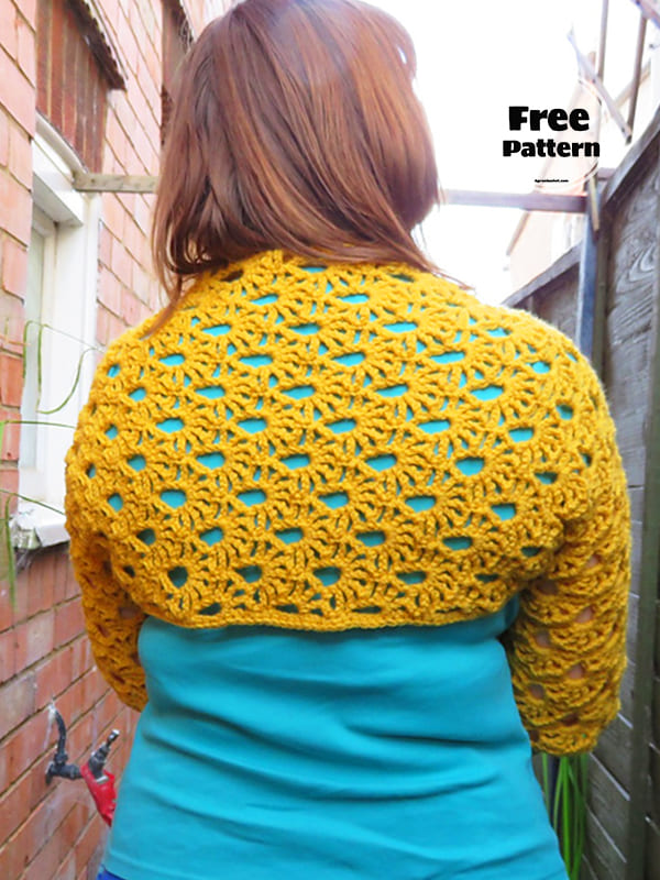Summer Star Crochet Shrug Easy Free Pattern