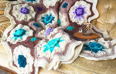 afghan-free-crochet-hexagon-blanket-pattern