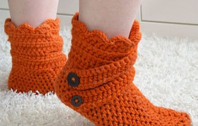 winter-free-slipper-boot-crochet-pattern